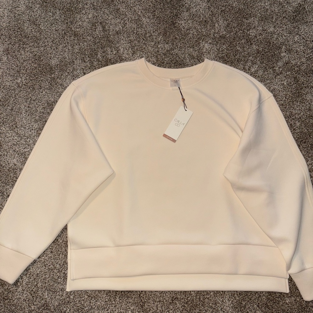 Calia Oversized Light Cream Sweatshirt